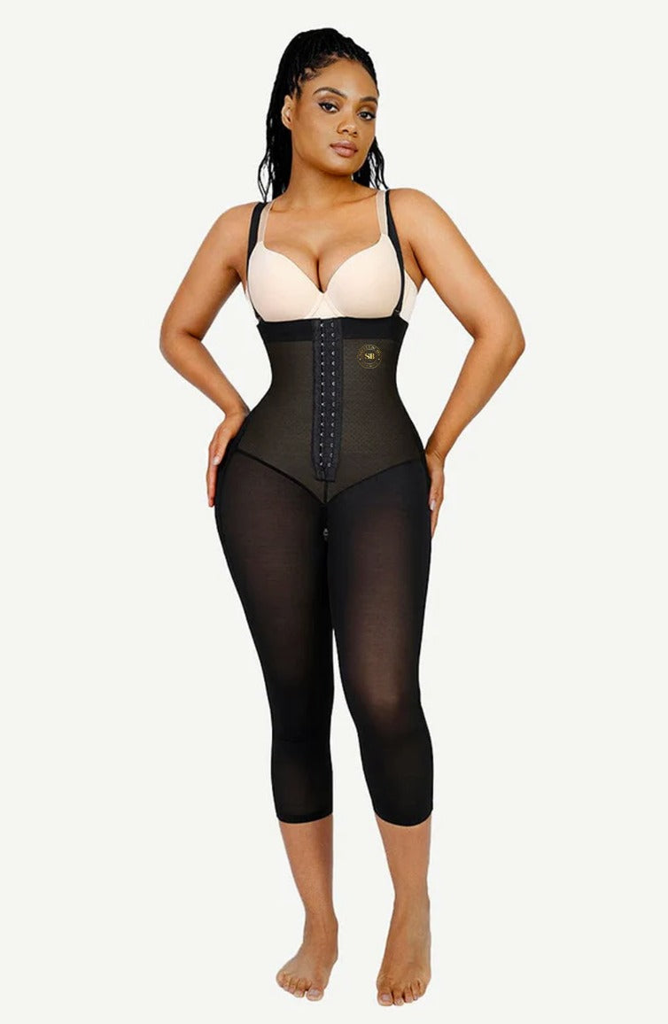Latex Open Burst Tummy Control Shapewear with Adjustable Straps .M